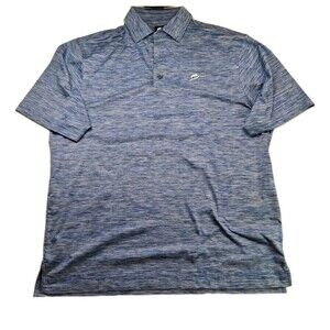 Footjoy Golf Polo Men's Large Blue Heathered Stretch FJ Fedora Hat Athleisure